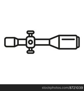 Telescopic sight icon outline vector. Rifle scope. Gun hair. Telescopic sight icon outline vector. Rifle scope