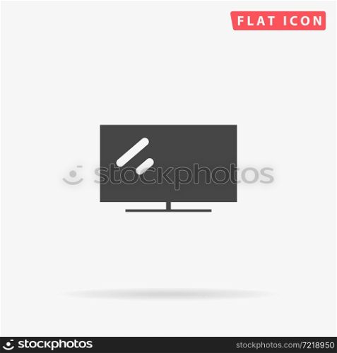 Television flat vector icon. Hand drawn style design illustrations.. Television flat vector icon