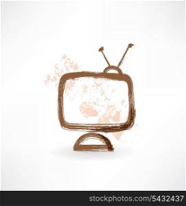 television grunge icon.