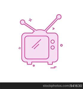 Television icon design vector