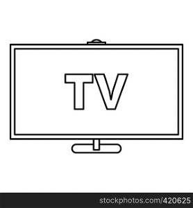 Television icon. Outline illustration of television vector icon for web. Television icon, outline style