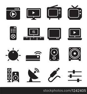 Television icon set