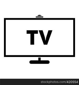 Television icon. Simple illustration of television vector icon for web. Television icon, simple style