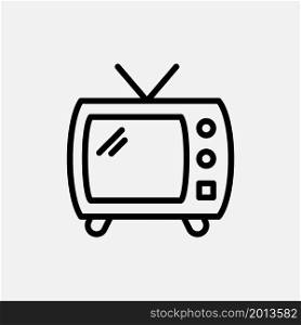 television icon vector line style