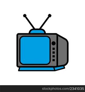Television icon vector sign and symbols