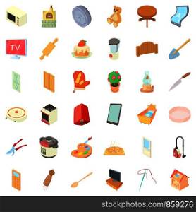 Television icons set. Cartoon style of 36 television vector icons for web isolated on white background. Television icons set, cartoon style