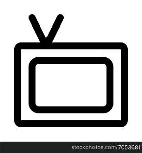 television on isolated background