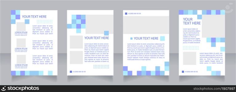 Television provider advertisement blank brochure layout design. Vertical poster template set with empty copy space for text. Premade corporate reports collection. Editable flyer paper pages. Television provider advertisement blank brochure layout design