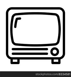 television retro gadget line icon vector. television retro gadget sign. isolated contour symbol black illustration. television retro gadget line icon vector illustration