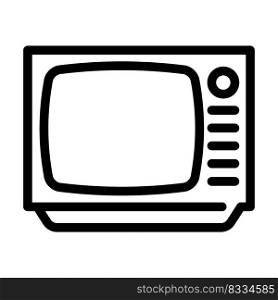 television retro gadget line icon vector. television retro gadget sign. isolated contour symbol black illustration. television retro gadget line icon vector illustration