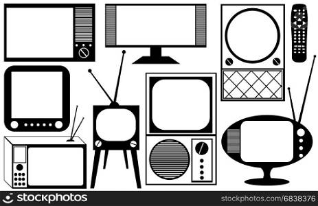 television set collage