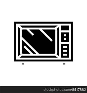 television technology glyph icon vector. television technology sign. isolated symbol illustration. television technology glyph icon vector illustration