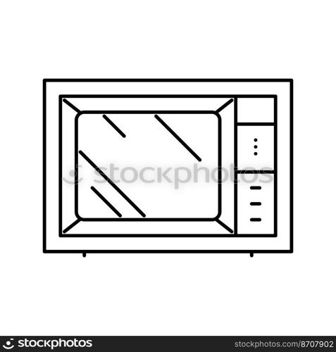 television technology line icon vector. television technology sign. isolated contour symbol black illustration. television technology line icon vector illustration