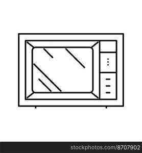 television technology line icon vector. television technology sign. isolated contour symbol black illustration. television technology line icon vector illustration