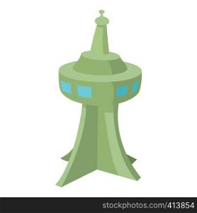 Television tower icon. Cartoon illustration of television tower vector icon for web. Television tower icon, cartoon style