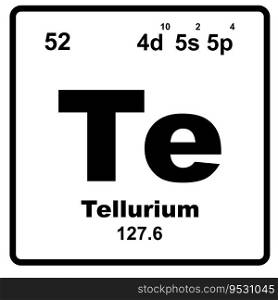 Tellurium element icon vector illustration symbol design