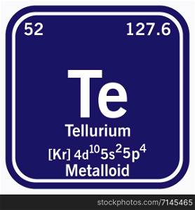 Tellurium Periodic Table of the Elements Vector illustration eps 10.. Tellurium Periodic Table of the Elements Vector illustration eps 10