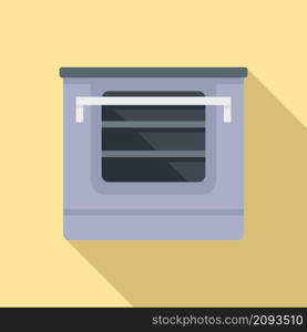 Temperature convection oven icon flat vector. Electric kitchen stove. Cooker convection oven. Temperature convection oven icon flat vector. Electric kitchen stove