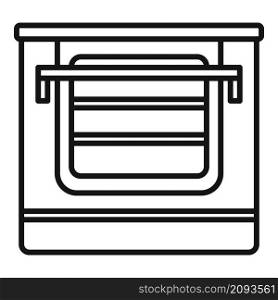Temperature convection oven icon outline vector. Electric kitchen stove. Cooker convection oven. Temperature convection oven icon outline vector. Electric kitchen stove