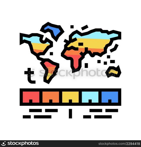 temperature globe color icon vector. temperature globe sign. isolated symbol illustration. temperature globe color icon vector illustration