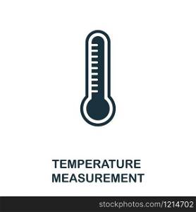 Temperature Measurement icon. Monochrome style design from measurement collection. UX and UI. Pixel perfect temperature measurement icon. For web design, apps, software, printing usage.. Temperature Measurement icon. Monochrome style design from measurement icon collection. UI and UX. Pixel perfect temperature measurement icon. For web design, apps, software, print usage.