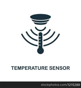 Temperature Sensor icon. Monochrome style design from sensors collection. UX and UI. Pixel perfect temperature sensor icon. For web design, apps, software, printing usage.. Temperature Sensor icon. Monochrome style design from sensors icon collection. UI and UX. Pixel perfect temperature sensor icon. For web design, apps, software, print usage.