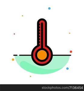 Temperature, Thermometer, Weather Abstract Flat Color Icon Template