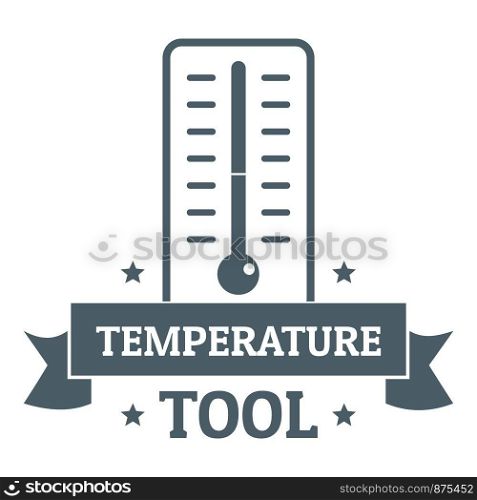 Temperature tool logo. Simple illustration of temperature tool vector logo for web. Temperature tool logo, simple gray style