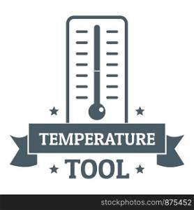 Temperature tool logo. Simple illustration of temperature tool vector logo for web. Temperature tool logo, simple gray style
