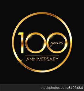 Template 100 Years Anniversary Vector Illustration EPS10. Template 100 Years Anniversary Vector Illustration