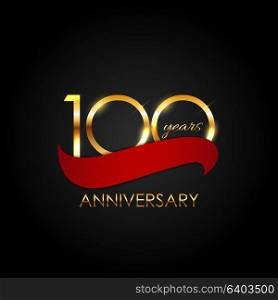 Template 100 Years Anniversary Vector Illustration EPS10. Template 100 Years Anniversary Vector Illustration