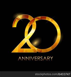 Template 20 Years Anniversary Congratulations Vector Illustration EPS10. Template 20 Years Anniversary Congratulations Vector Illustratio