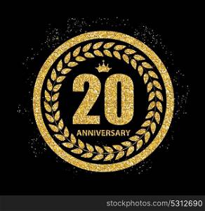 Template 20 Years Anniversary Vector Illustration EPS10. Template 20 Years Anniversary Vector Illustration