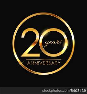Template 20 Years Anniversary Vector Illustration EPS10. Template 20 Years Anniversary Vector Illustration