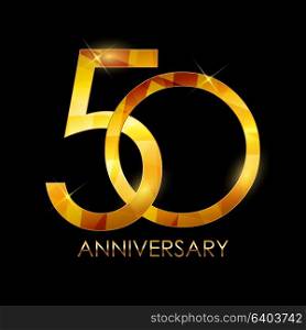 Template 50 Years Anniversary Congratulations Vector Illustration EPS10. Template 50 Years Anniversary Congratulations Vector Illustratio