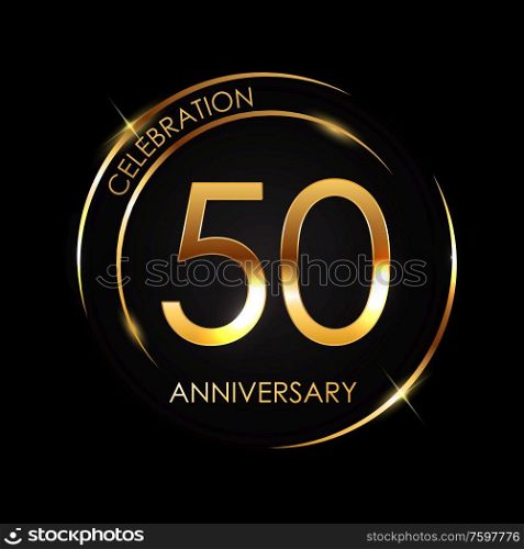 Template 50 Years Anniversary Vector Illustration EPS10. Template 50 Years Anniversary Vector Illustration