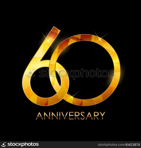 Template 60 Years Anniversary Congratulations Vector Illustration EPS10. Template 60 Years Anniversary Congratulations Vector Illustratio