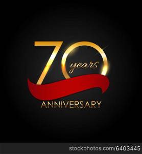 Template 70 Years Anniversary Vector Illustration EPS10. Template 70 Years Anniversary Vector Illustration