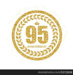 Template 95 Years Anniversary Vector Illustration EPS10. Template 95 Years Anniversary Vector Illustration