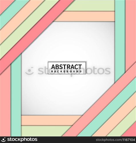 Template abstract geometric pastel color with shadow on white background. For text, brochures. Vector illustration