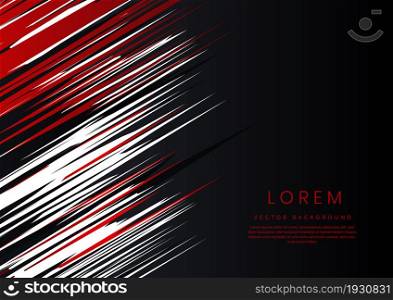 Template abstract red, black and white background with stripe lines diagonal with space for text. You can use template mega sale, summer sale, promotion, offers. Vector