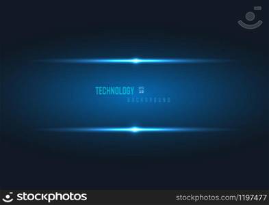 Template abstract technology style blue shiny color black frame layout modern tech design background and texture. Vector illustration