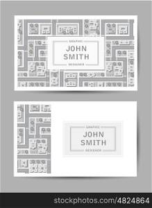 Template business cards. Template business cards for design of a repeating pattern