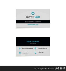 Template clean business card. Mock up. Vector. Clean business card
