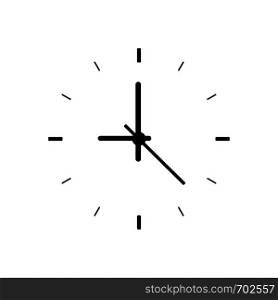 Template clock in trendy color. Clock icon. Vector illustration. Eps10. Template clock in trendy color. Clock icon. Vector illustration