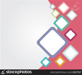Template colorful Rounded rectangle backgrounds with copy space for print, presentation, brochure, poster, ad, Abstract vector illustration