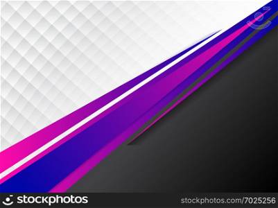 template corporate concept blue, purple and black, grey and white contrast background. Vector graphic design illustration, copy space