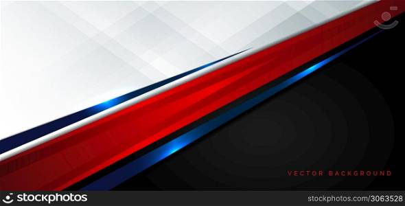 Template corporate concept red black blue and white contrast background. Vector illustration