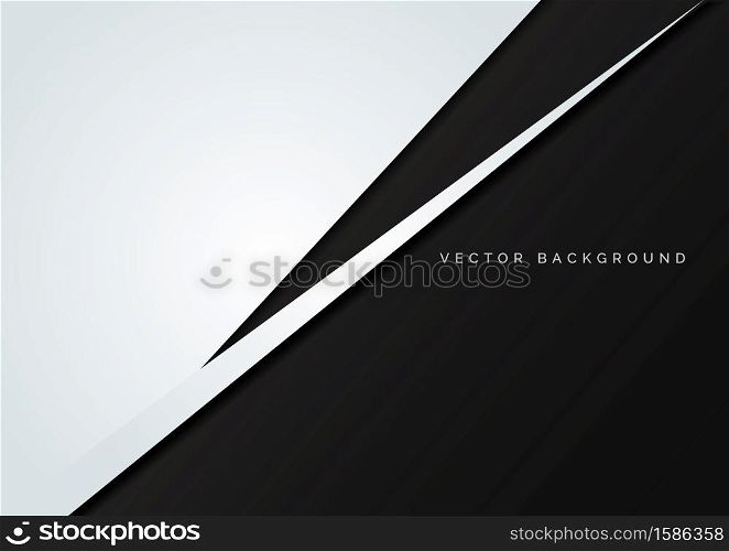 Template corporate concept white and black contrast design background. You can use for ad, poster, template, business presentation. Vector illustration