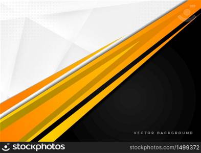 Template corporate concept yellow black grey and white contrast background. You can use for ad, poster, template, business presentation. Vector illustration